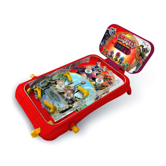 Grandi Giochi New Flipper GORMITI con Grafica Serie 3, Portatile con luci e Suoni e segnapunti Automatico e digitale-GRM48000, 8056379122296