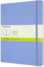 Taccuino Moleskine a pagine bianche X-Large copertina rigida Hydrangea. Blu