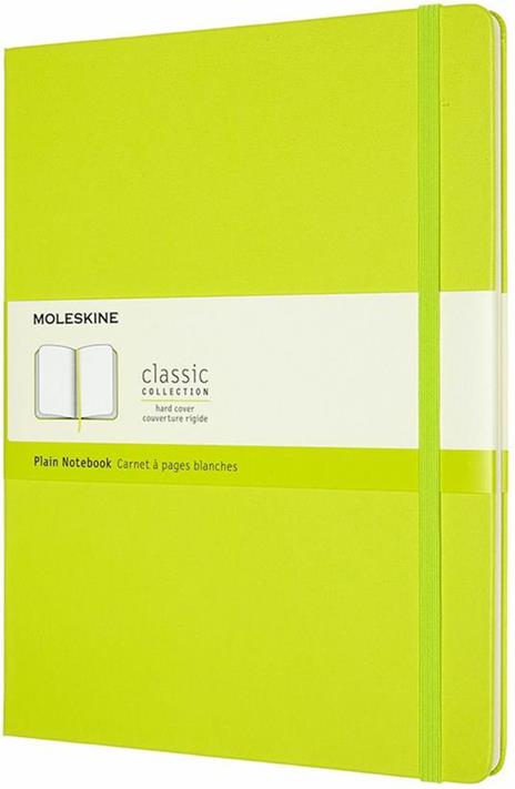 Taccuino Moleskine a pagine bianche X-Large copertina rigida Lemon. Verde