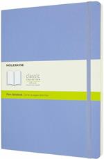 Taccuino Moleskine a pagine bianche X-Large copertina morbida Hydrangea. Blu
