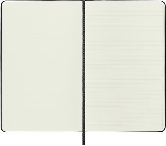 Taccuino Large Nero Doppio Layout a Righe e Pagine Bianche, Mixed (Ruled-Plain), Large 13X21, Hard, Black - 3