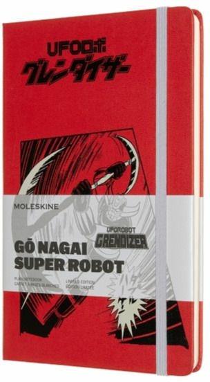 Taccuino Moleskine Limited Edition Go Nagai Large Copertina Rigida A pagine bianche Ufo Robot Grendiz