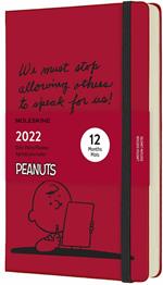 Agenda giornaliera Moleskine Peanuts 2022, 12 mesi, Large - Rosso Scarlatto