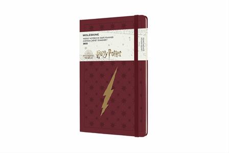 Cartoleria Agenda settimanale Moleskine Harry Potter 2022, 12 mesi con spazio per note, Large - Rosso Bordeaux Moleskine