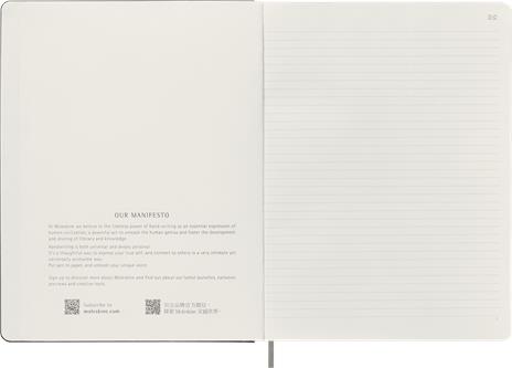 Taccuino Moleskine Smart, XL, a righe, nero - 19 x 25 cm - 3