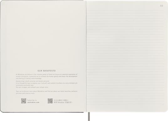 Taccuino Moleskine Smart, XL, a righe, nero - 19 x 25 cm - 3