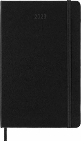 Agenda giornaliera Moleskine 2023, 12 mesi, Large, copertina rigida, Nero - 13 x 21 cm