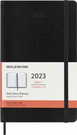 Agenda giornaliera Moleskine 2023, 12 mesi, Large, copertina morbida, Nero - 13 x 21 cm - 8