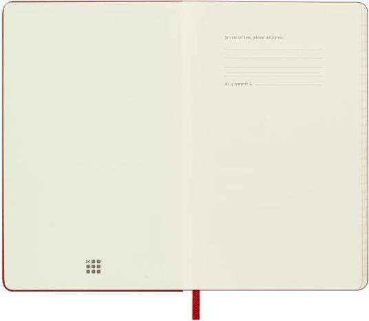 Agenda giornaliera Moleskine 2023, 12 mesi, Pocket, copertina rigida, Rosso scarlatto - 9 x 14 cm - 2