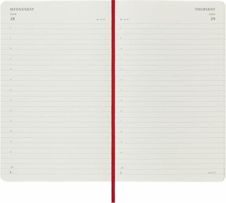 Agenda giornaliera Moleskine 2023, 12 mesi, Large, copertina morbida, Rosso scarlatto - 13 x 21 cm - 3