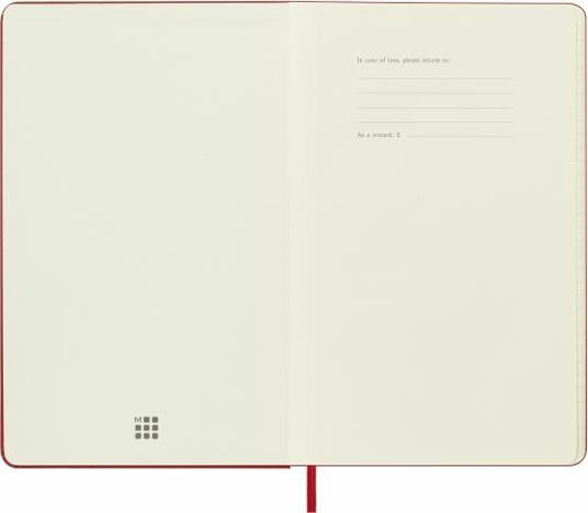 Agenda settimanale Moleskine 2023, 12 mesi con spazio per note, Large, copertina rigida, Rosso scarlatto - 13 x 21 cm - 2
