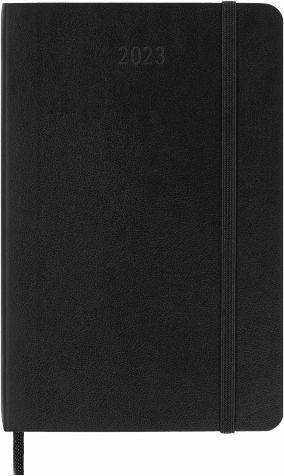 Agenda mensile Moleskine 2023, 12 mesi, Pocket, copertina morbida, Nero - 9 x 14 cm