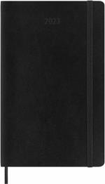 Agenda mensile Moleskine 2023, 12 mesi, Large, Nero - 13 x 21 cm