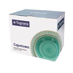 Tognana Porcellane Servizio Tavola 18 Pezzi Forma Louise Decoro M064 Capetown - 2