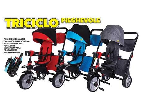 Triciclo Pieghevole Rosso - 3