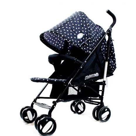 Passeggini leggeri 4 ruote per bambini richiudibile a ombrello, passeggino leggero da viaggio per bambino colore nero. Carrozzina neonato completa di borsa - 2