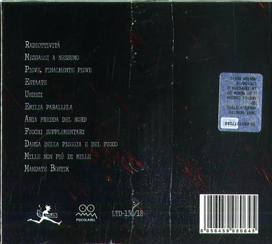 Undici canzoni di merda con la pioggia dentro - CD Audio di Giorgio Canali & Rossofuoco - 2