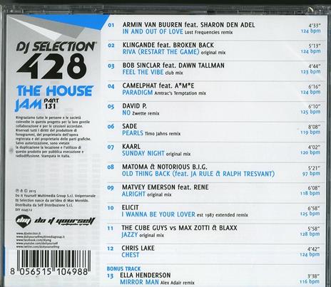 DJ Selection 428. The House Jam vol.131 - CD Audio - 2