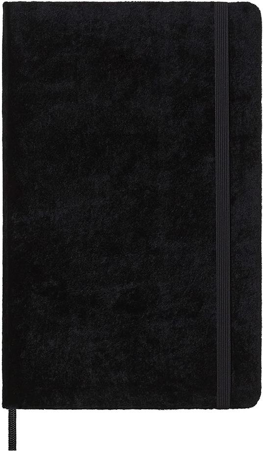 Taccuino Moleskine velvet large a righe nero box