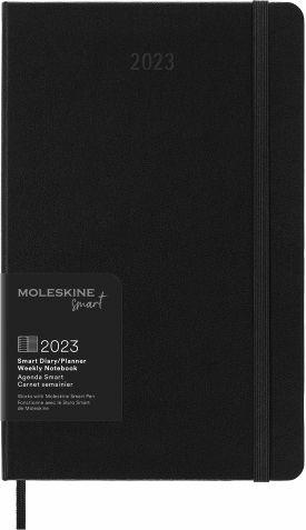 Agenda Moleskine Smart Pro 2023, 12 Mesi, settimanale, Large, con note, nera - 13 x 21 cm - 8