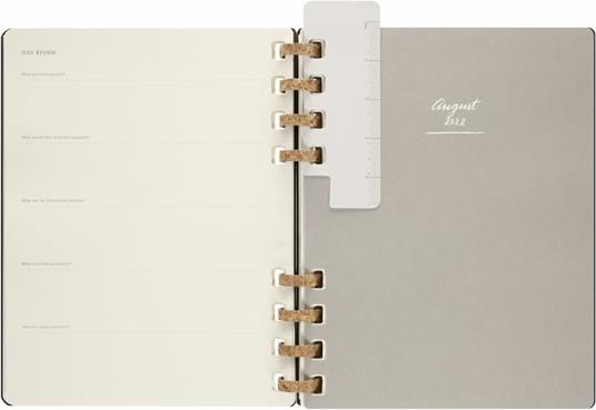 Agenda accademica spiralata Moleskine 2022-2023, 12 mesi, XL, Remake Midnight - 20,4 x 25,2 cm - 8