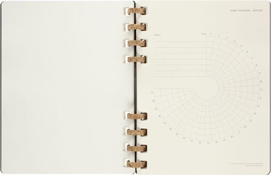 Agenda accademica spiralata Moleskine 2022-2023, 12 mesi, XL, Remake Midnight - 20,4 x 25,2 cm - 9