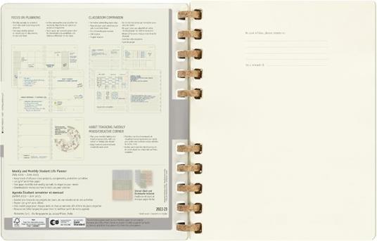 Agenda accademica spiralata Moleskine 2022-2023, 12 mesi, XXL, Crush Kiwi - 23,5 x 28,14 cm - 3