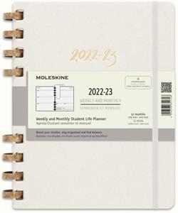 Cartoleria Agenda accademica spiralata Moleskine 2022-2023, 12 mesi, XL, Remake Oyster - 20,4 x 25,2 cm Moleskine