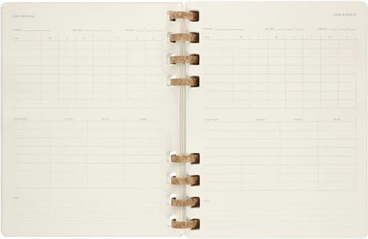 Agenda accademica spiralata Moleskine 2022-2023, 12 mesi, XL, Remake Oyster - 20,4 x 25,2 cm - 6