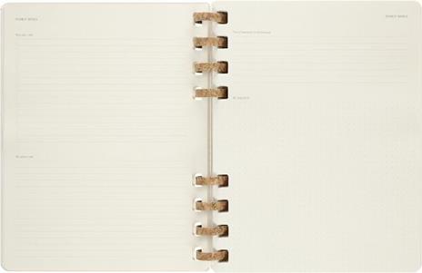 Agenda accademica spiralata Moleskine 2022-2023, 12 mesi, XL, Remake Oyster - 20,4 x 25,2 cm - 7