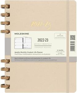 Cartoleria Agenda accademica spiralata Moleskine 2022-2023, 12 mesi, XL, Remake Sand - 20,4 x 25,2 cm Moleskine