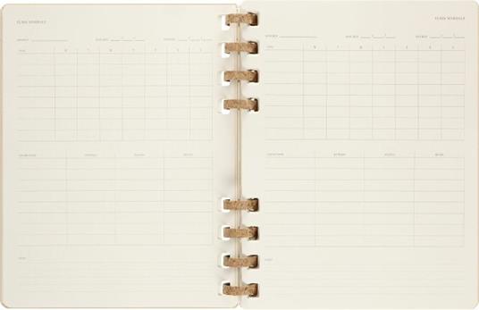 Agenda accademica spiralata Moleskine 2022-2023, 12 mesi, XL, Remake Sand - 20,4 x 25,2 cm - 6