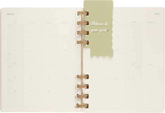 Agenda accademica spiralata Moleskine 2022-2023, 12 mesi, XL, Remake Sand - 20,4 x 25,2 cm - 10