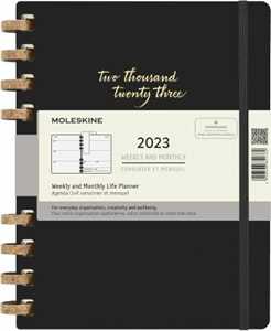 Cartoleria Agenda spiralata Moleskine 2023, 12 mesi, XL, Remake Midnight - 20,4 x 25,2 cm Moleskine
