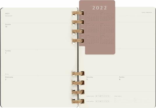 Agenda spiralata Moleskine 2023, 12 mesi, XL, Remake Midnight - 20,4 x 25,2 cm - 12