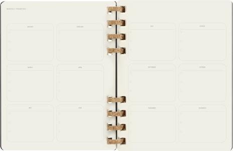 Agenda spiralata Moleskine 2023, 12 mesi, XL, Remake Midnight - 20,4 x 25,2 cm - 7