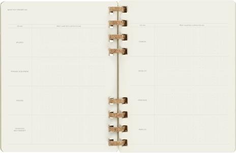 Agenda spiralata Moleskine 2023, 12 mesi, XL, Crush Olive - 20,4 x 25,2 cm - 8