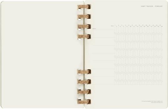 Agenda spiralata Moleskine 2023, 12 mesi, XL, Crush Olive - 20,4 x 25,2 cm - 10