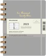 Agenda spiralata Moleskine 2023, 12 mesi, XL, Remake Smoke - 20,4 x 25,2 cm