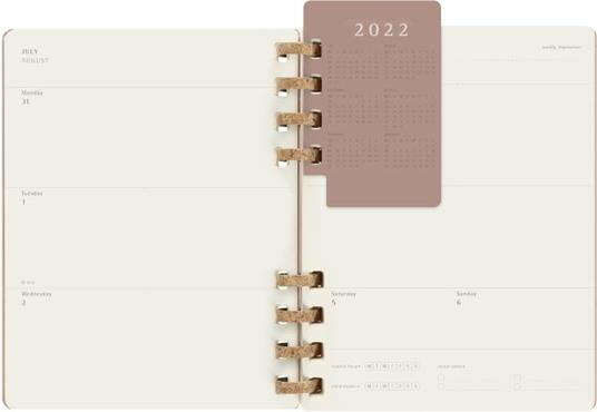 Agenda spiralata Moleskine 2023, 12 mesi, XL, Crush Almond - 20,4 x 25,2 cm - 12