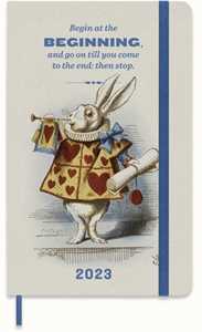 Cartoleria Agenda settimanale Moleskine 2023, 12 mesi, Large, Alice in Wonderland, mandorla, coniglio, con spazio per note - 13 x 21 cm Moleskine