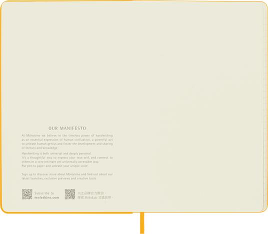 Taccuino Moleskine, a righe, Large, copertina rigida - Arancione giallo - 3