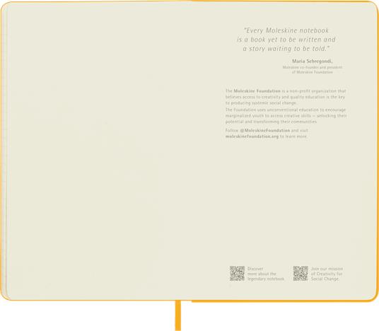 Taccuino Moleskine, a righe, Large, copertina rigida - Arancione giallo - 5