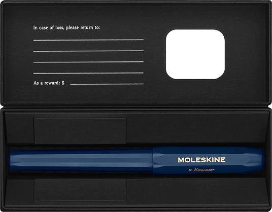 Moleskine x Kaweco, Penna a Sfera Ricaricabile in Plastica ABS Ricaricabile con 1,0 mm di Inchiostro Blu Incluso, Blu - 5