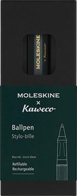 Moleskine x Kaweco, Penna a Sfera Ricaricabile in Plastica ABS Ricaricabile con 1,0 mm di Inchiostro Blu Incluso, Verde