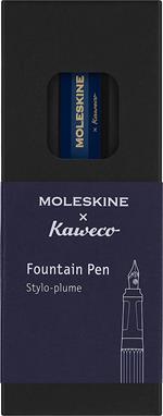 Moleskine x Kaweco. Penna stilografica, blu, pennino medio