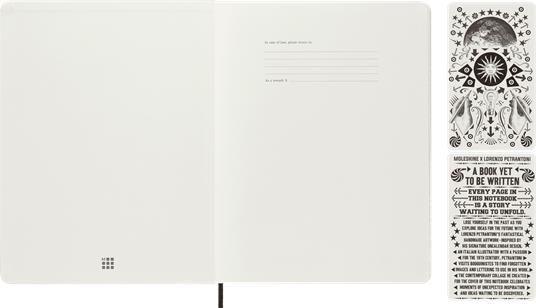 Taccuino a righe Moleskine Lorenzo Petrantoni + adesivi in cofanetto da collezione - 3