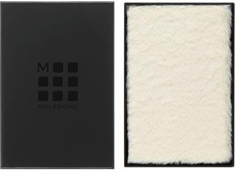 Taccuino Soft. Finta pelliccia color bianco crema, large, a righe - 2