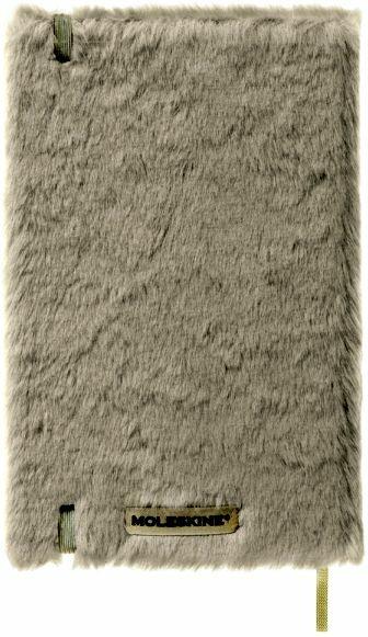 Taccuino Soft. Finta pelliccia color bianco crema, large, a righe - 7