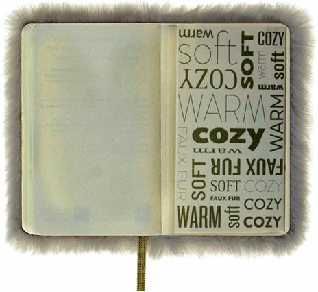 Taccuino Soft. Finta pelliccia color bianco crema, XS, a pagine bianche - 6